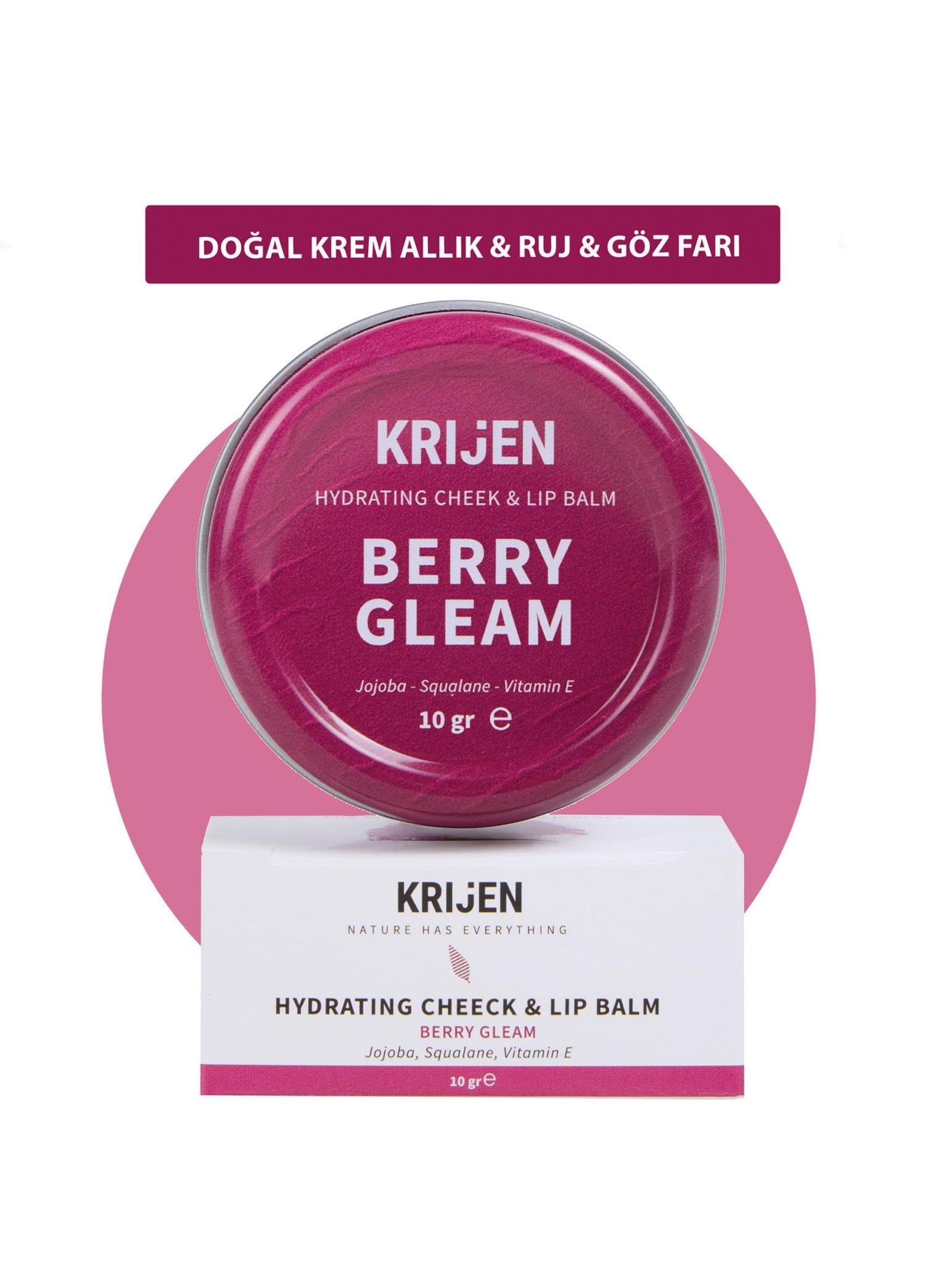 Kişisel Bakım Krijen Berry Gleam Pembe Renkli Dudak & Yanak Balmı