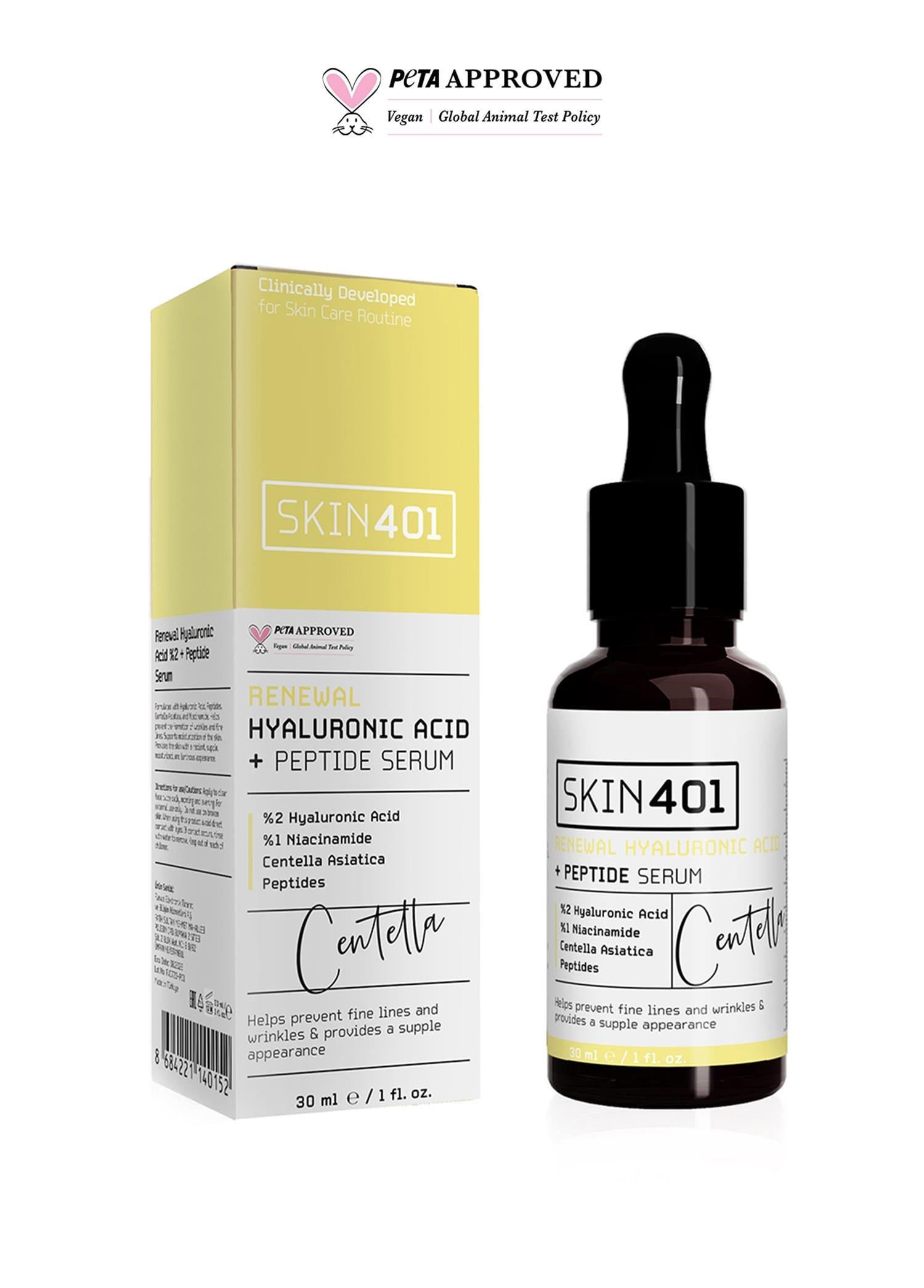 Kişisel Bakım Skin401 %2 Hyarulonik Asit Peptit Yogun Nemlendirici Serum 30ml