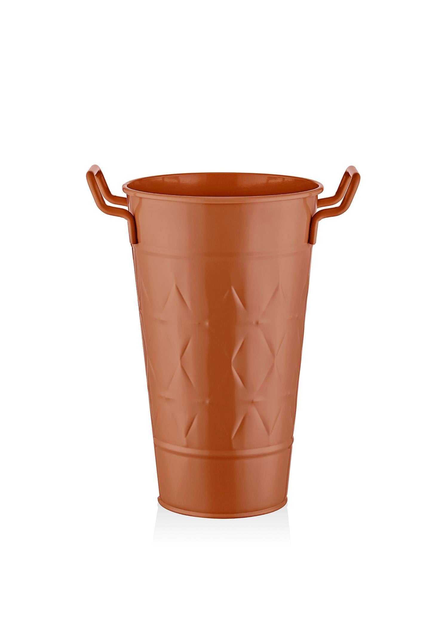 Saksı The Mia Prizma Vazo Saksı Terracota 40 cm