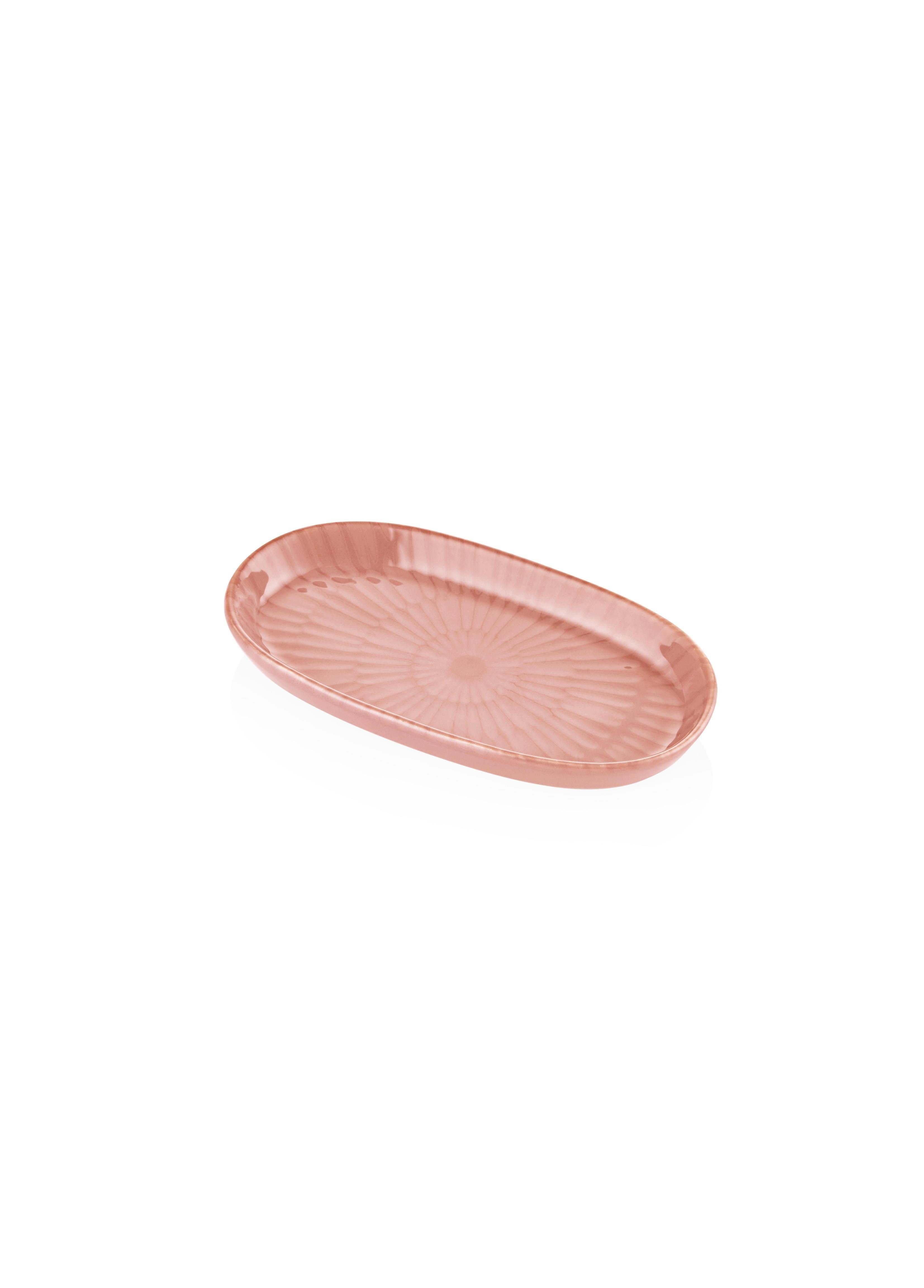 Servis Tabağı The Mia Noon Oval Servis Tabağı 2li Somon 17 cm