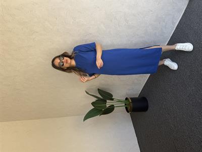 Basic Kısa Kol Elbise Mavi