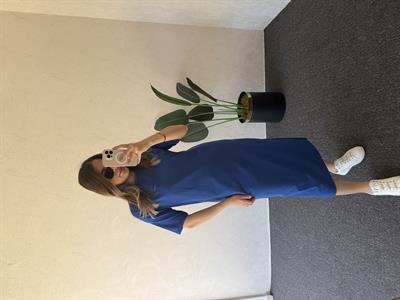 Basic Kısa Kol Elbise Mavi