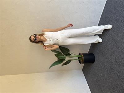 Bubble Yelekli Takım Beyaz - 1052