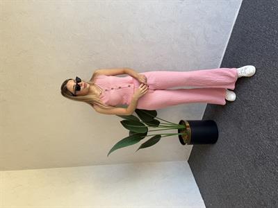 Bubble Yelekli Takım Pembe - 1052