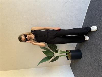 Bubble Yelekli Takım Siyah - 1052