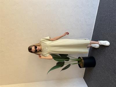 Kuşlu Basic Elbise Yeşil - 1053