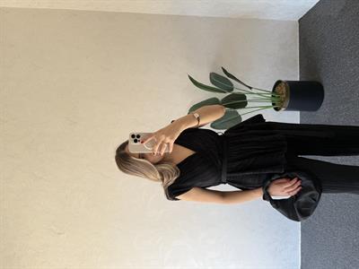 Pliseli Kolsuz Takım Siyah - 1057