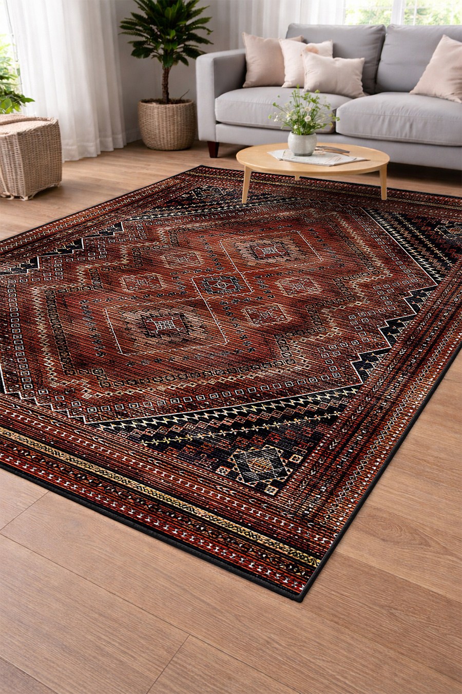 Modern Sisal Serisi Dijital Baskı Sisal Dokuma Halı SLH033