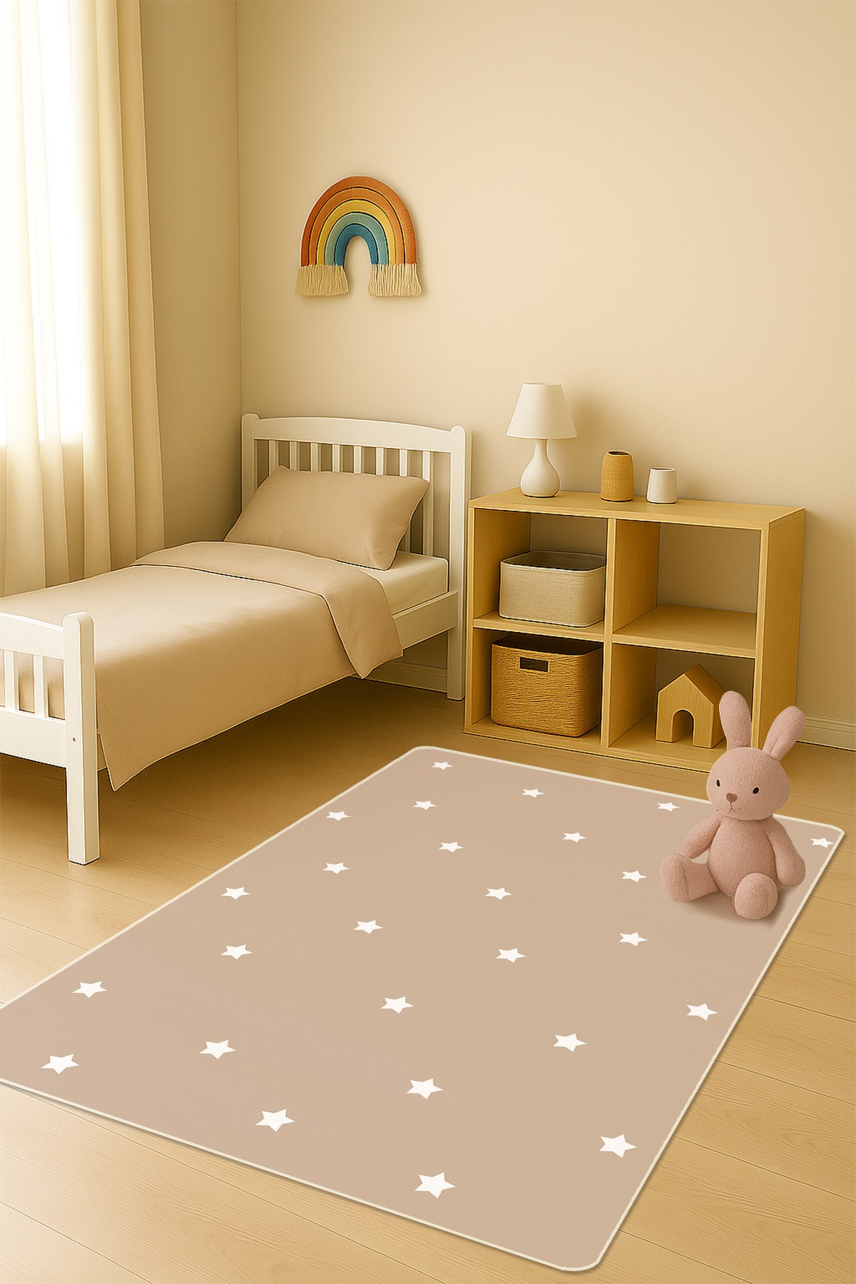 Modern Dijital Baskı Kaymaz Taban Çocuk ve Genç Odası Halısı H0632