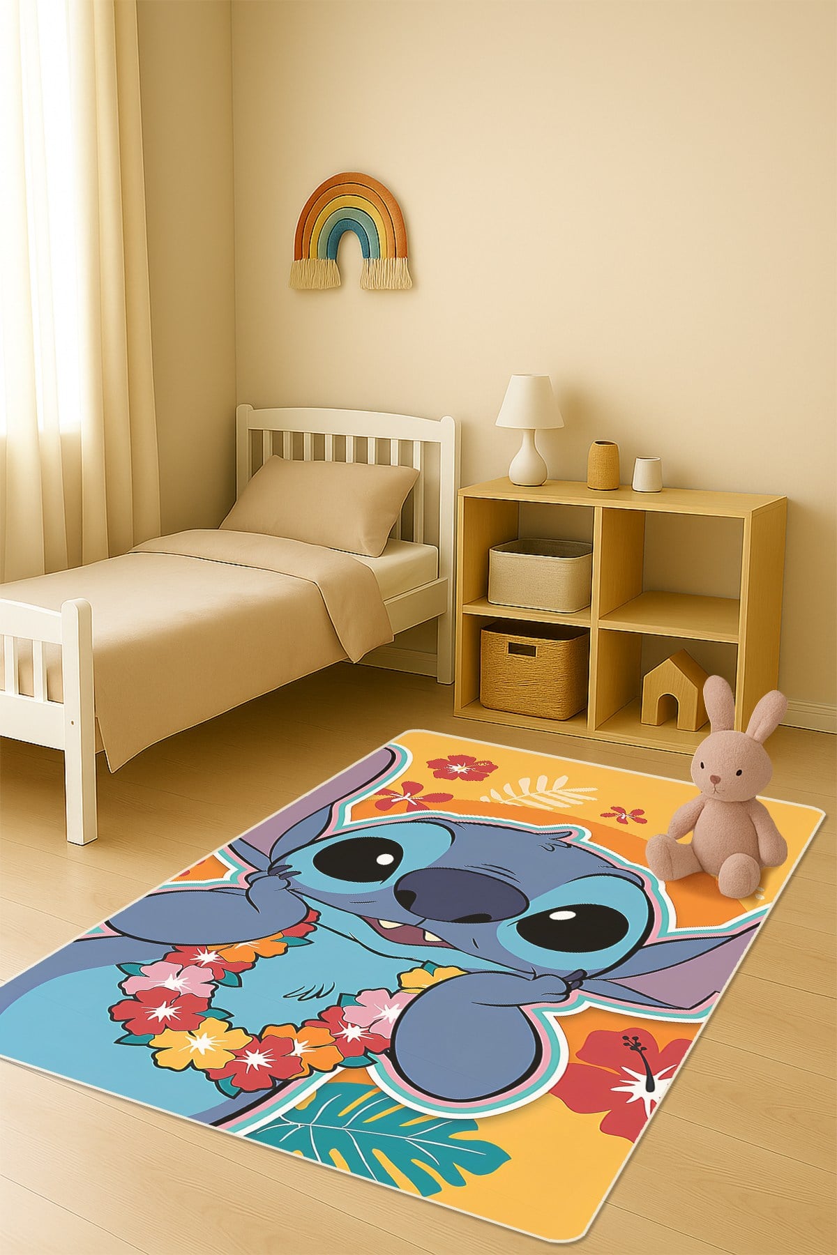 Modern Dijital Baskı Kaymaz Taban Çocuk ve Genç Odası Halısı H0993