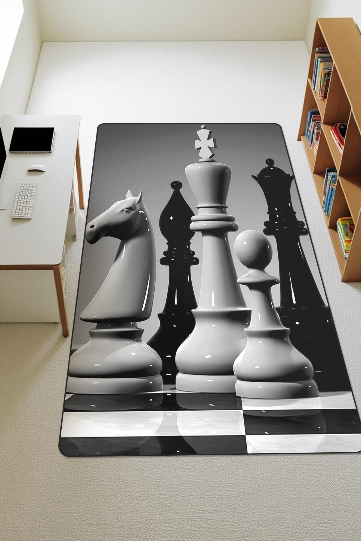 Modern Dijital Baskı Kaymaz Taban Çocuk ve Genç Odası Halısı H0266