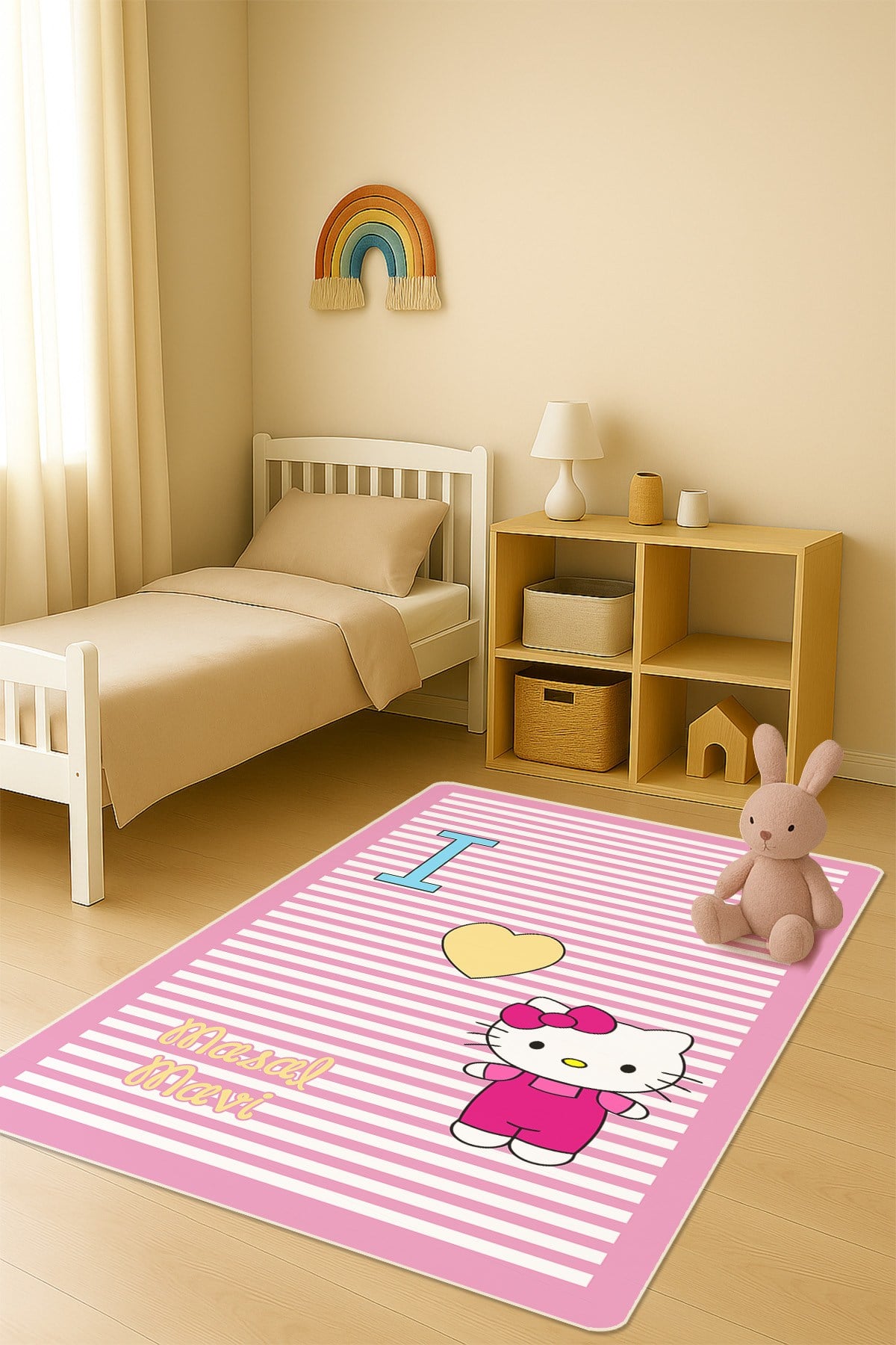 Modern Dijital Baskı Kaymaz Taban Çocuk ve Genç Odası Halısı H0603