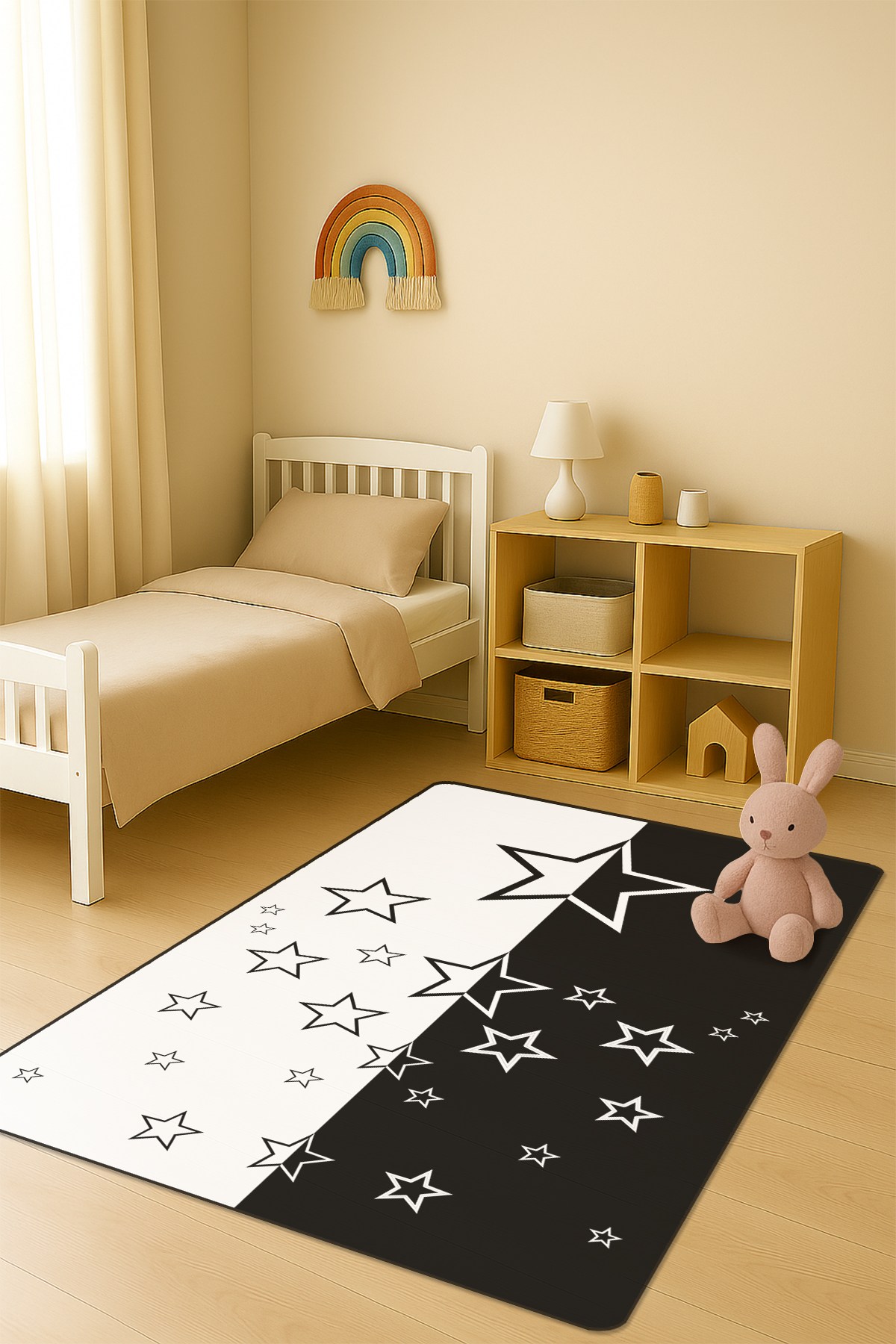 Modern Dijital Baskı Kaymaz Taban Çocuk ve Genç Odası Halısı H0624