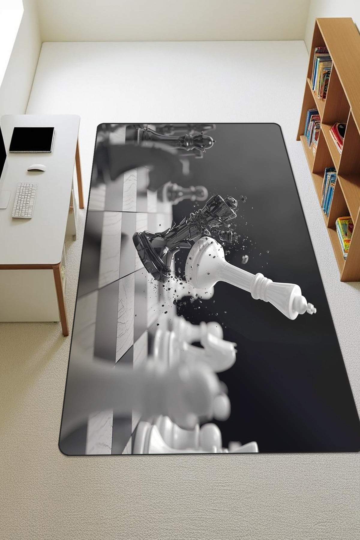 Modern Dijital Baskı Kaymaz Taban Çocuk ve Genç Odası Halısı H0263