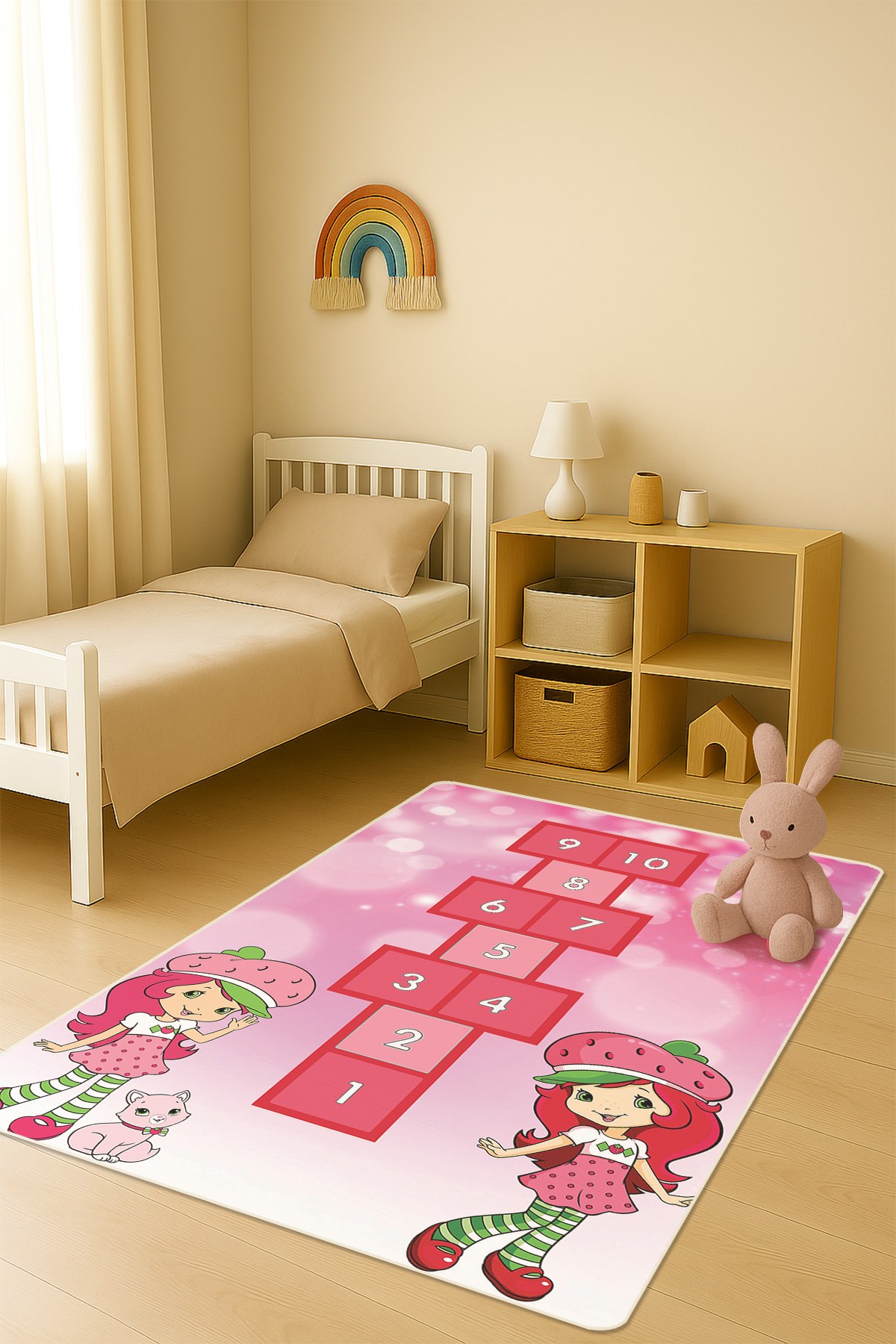 Modern Dijital Baskı Kaymaz Taban Çocuk ve Genç Odası Halısı H0702