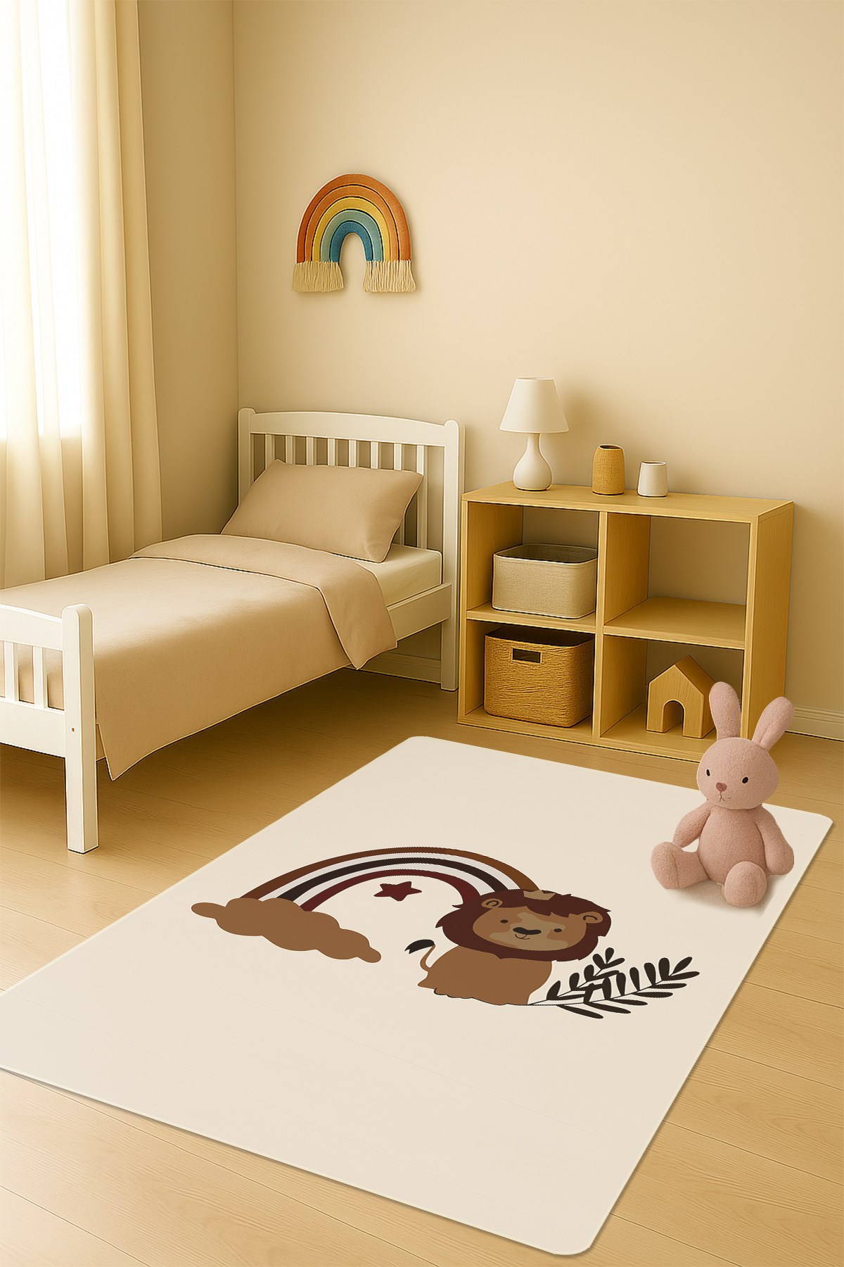 Modern Dijital Baskı Kaymaz Taban Çocuk ve Genç Odası Halısı H0785