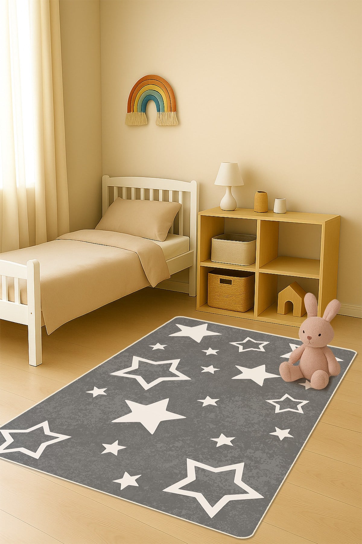 Modern Dijital Baskı Kaymaz Taban Çocuk ve Genç Odası Halısı H0622