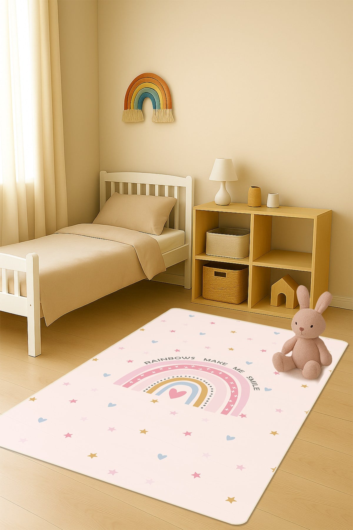 Modern Dijital Baskı Kaymaz Taban Çocuk ve Genç Odası Halısı H0784