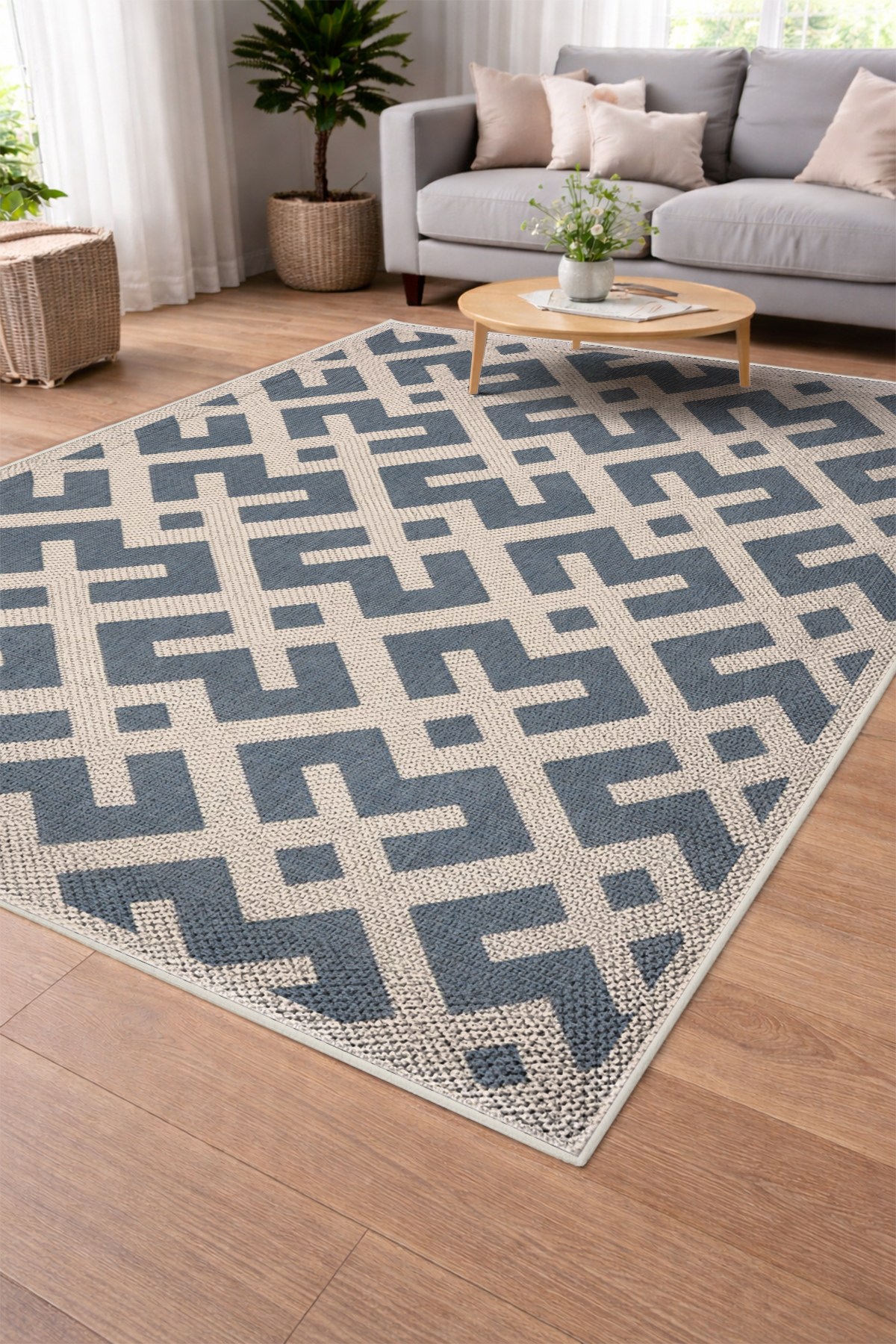 Modern Sisal Serisi Dijital Baskı Sisal Dokuma Halı SLH022