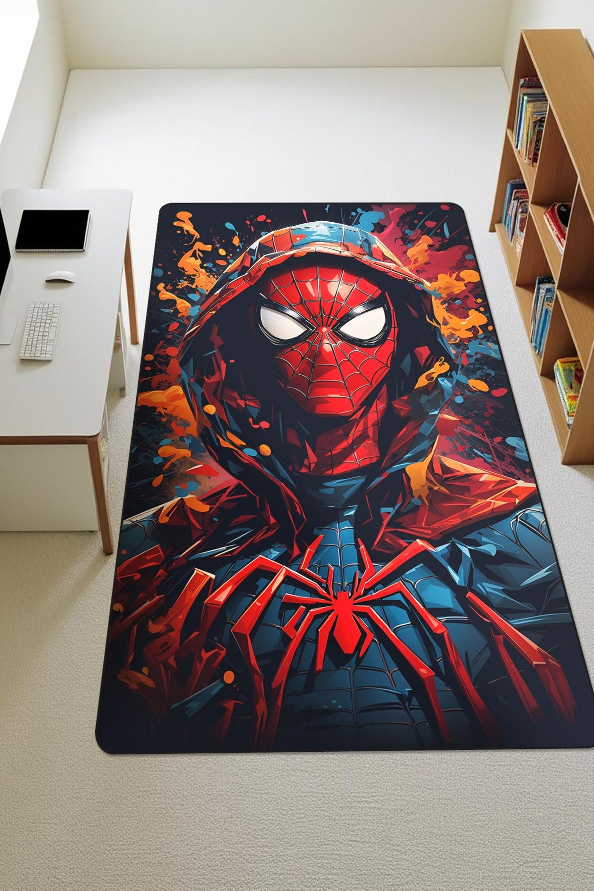 Modern Desenli Dijital Baskı Kaymaz Taban Çocuk ve Genç Odası Halısı H0865
