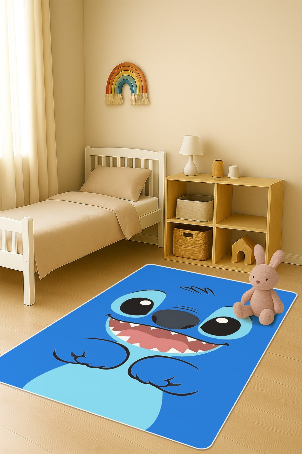 Modern Desenli Dijital Baskı Kaymaz Taban Çocuk ve Genç Odası Halısı H0869