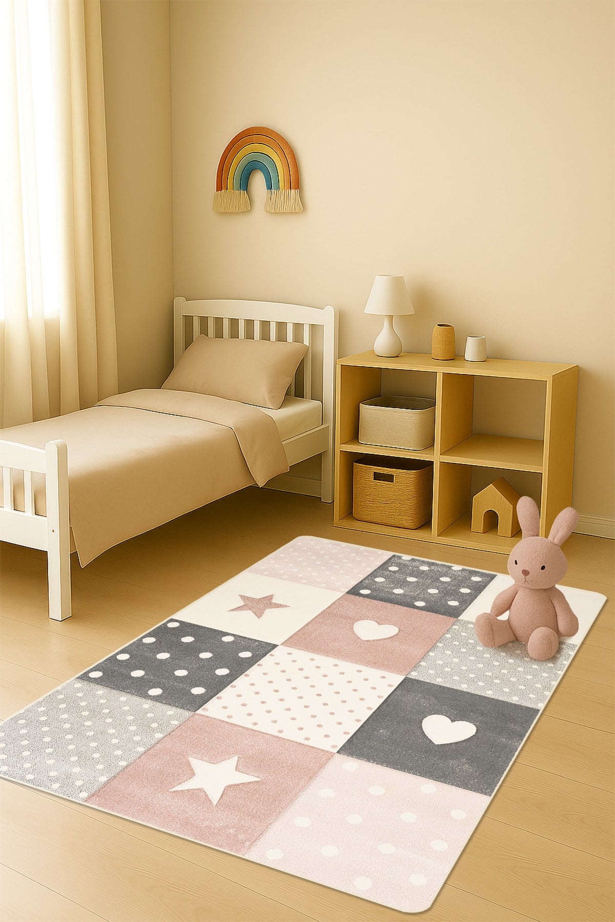 Modern Dijital Baskı Kaymaz Taban Çocuk ve Genç Odası Halısı H0620