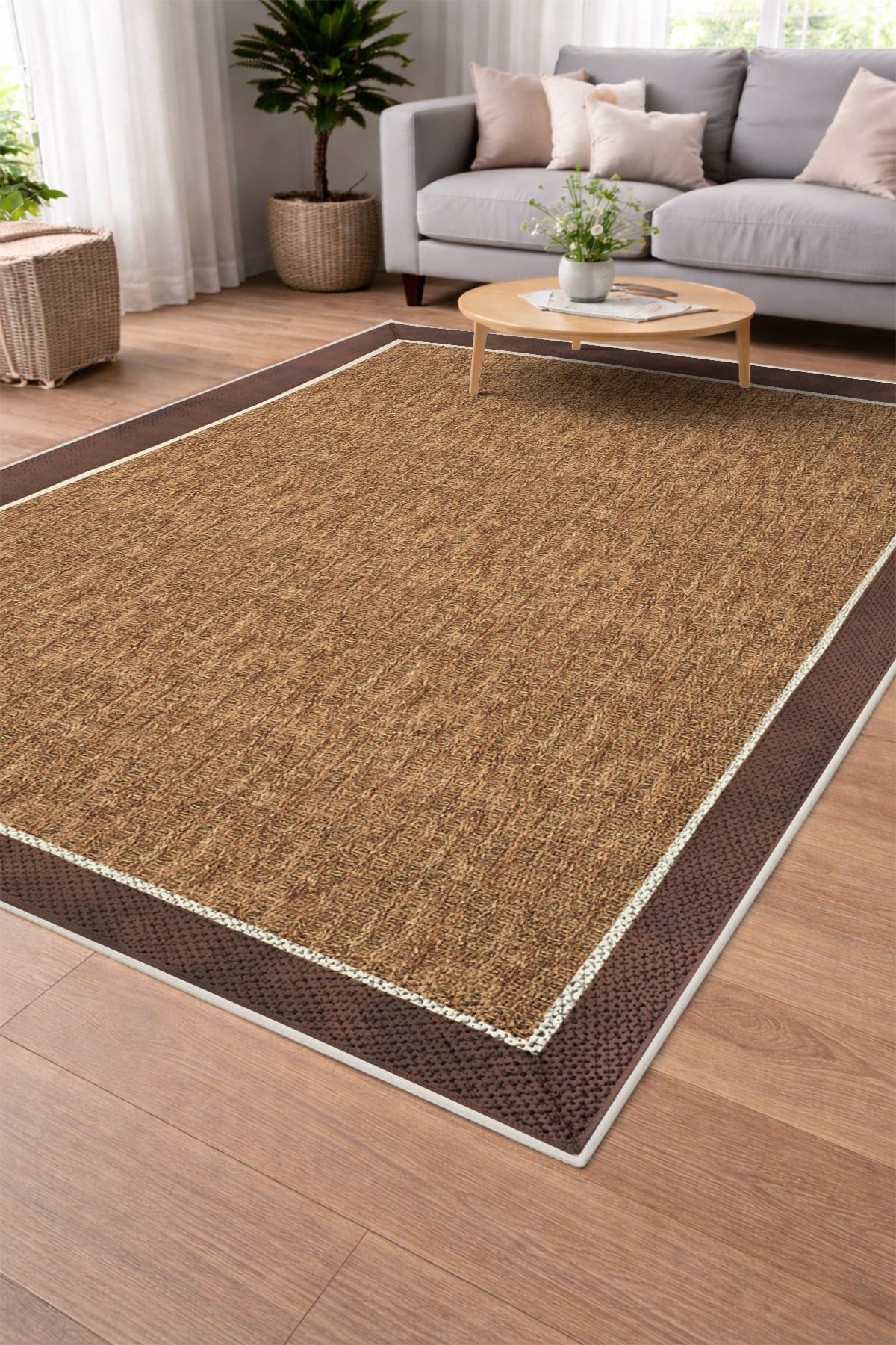 Modern Sisal Serisi Dijital Baskı Sisal Dokuma Halı SLH011