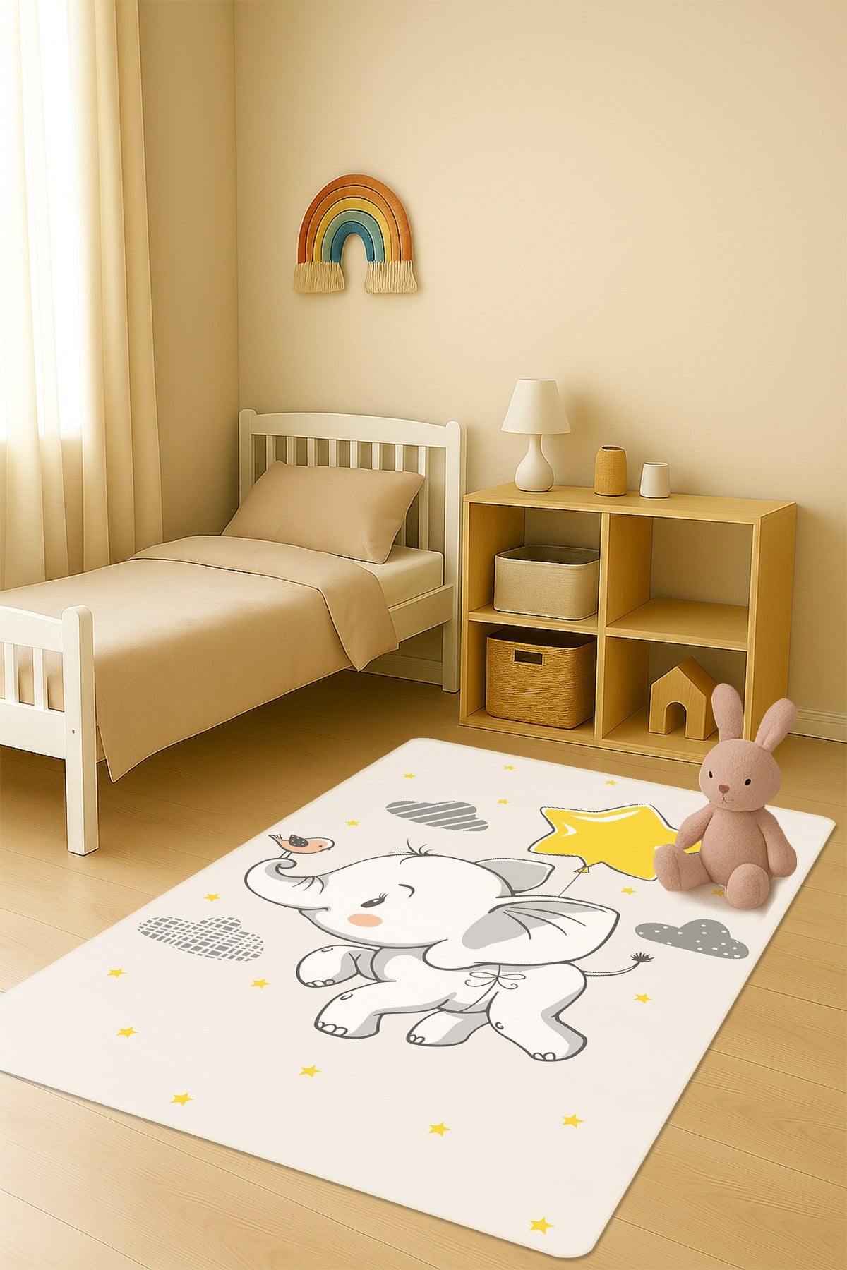 Modern Dijital Baskı Kaymaz Taban Çocuk ve Genç Odası Halısı H0797