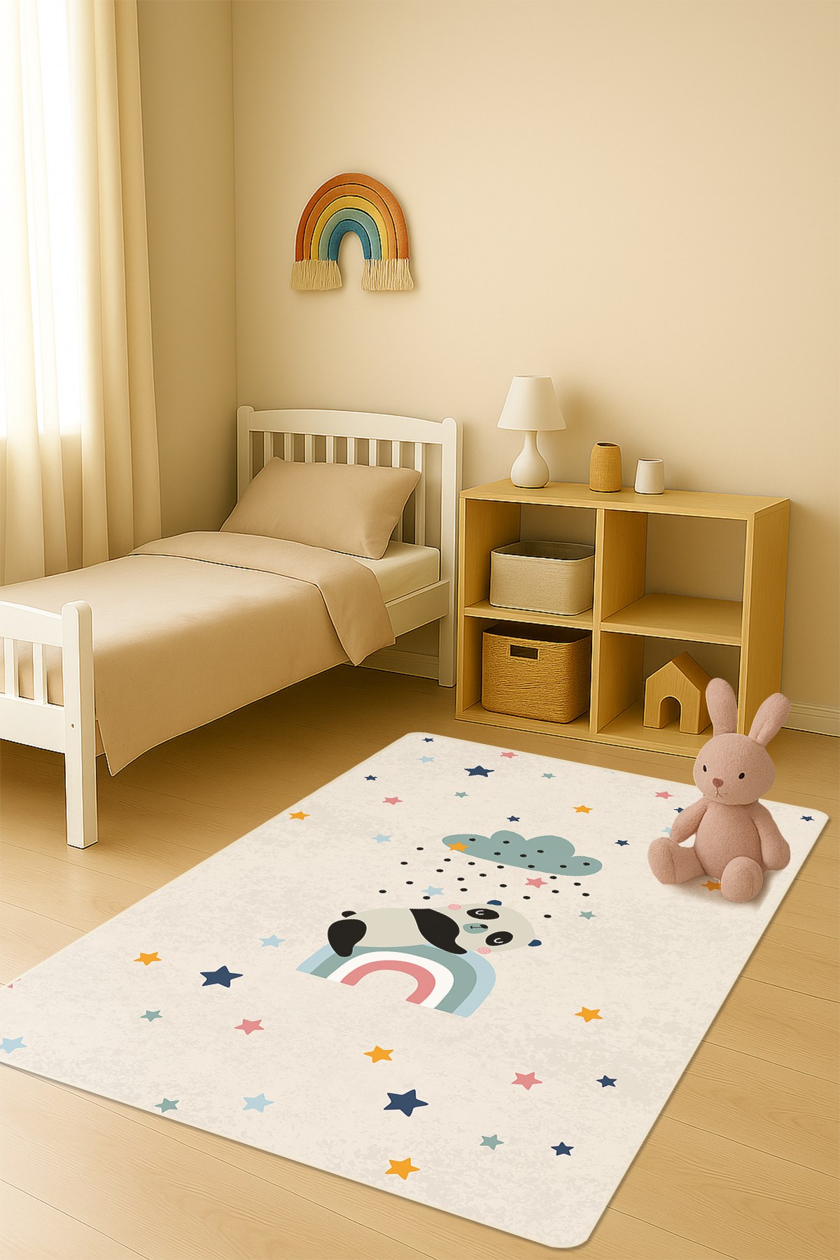Modern Dijital Baskı Kaymaz Taban Çocuk ve Genç Odası Halısı H0786