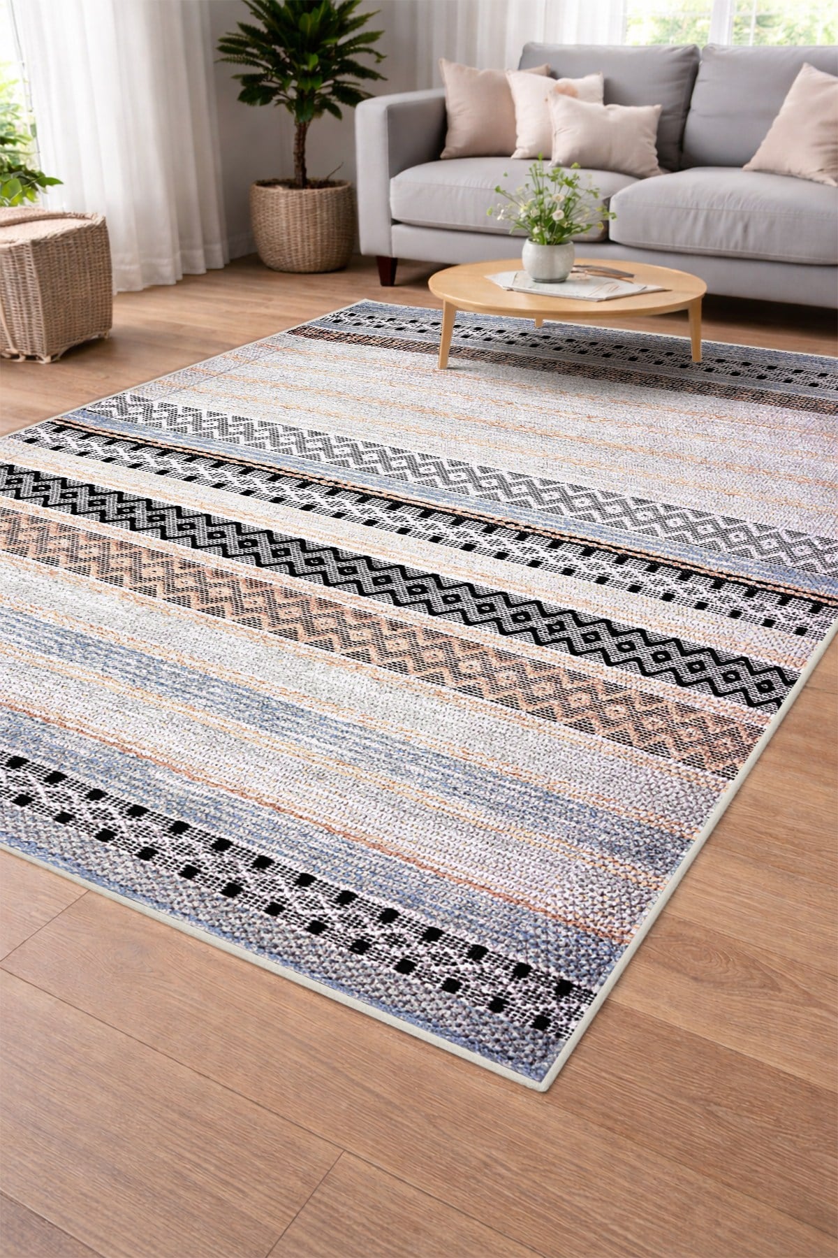 Modern Sisal Serisi Dijital Baskı Sisal Dokuma Halı SLH026