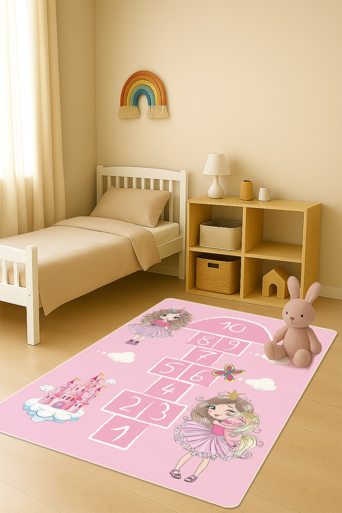 Modern Dijital Baskı Kaymaz Taban Çocuk ve Genç Odası Halısı H0693