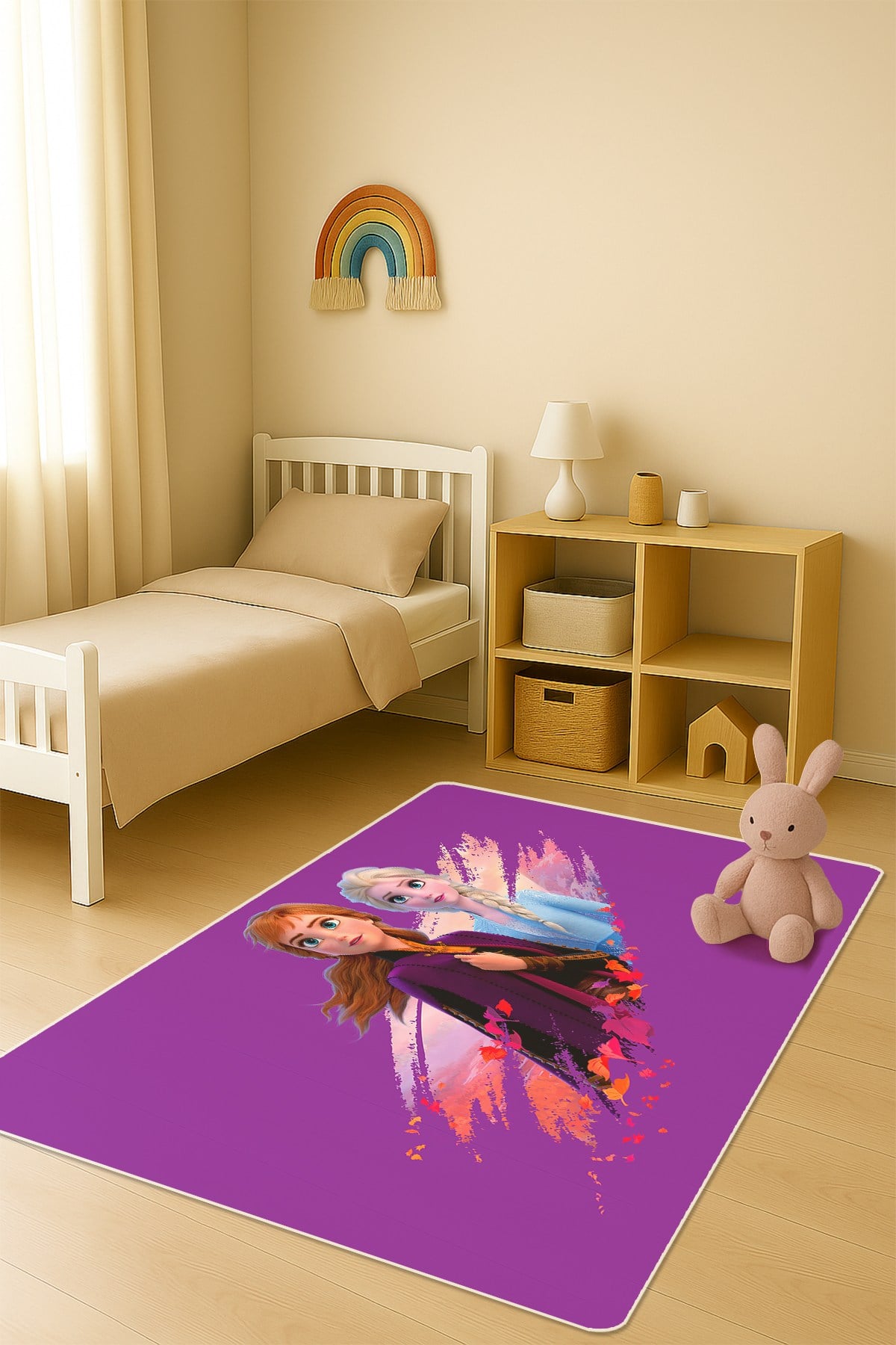 Modern Dijital Baskı Kaymaz Taban Çocuk ve Genç Odası Halısı H0975