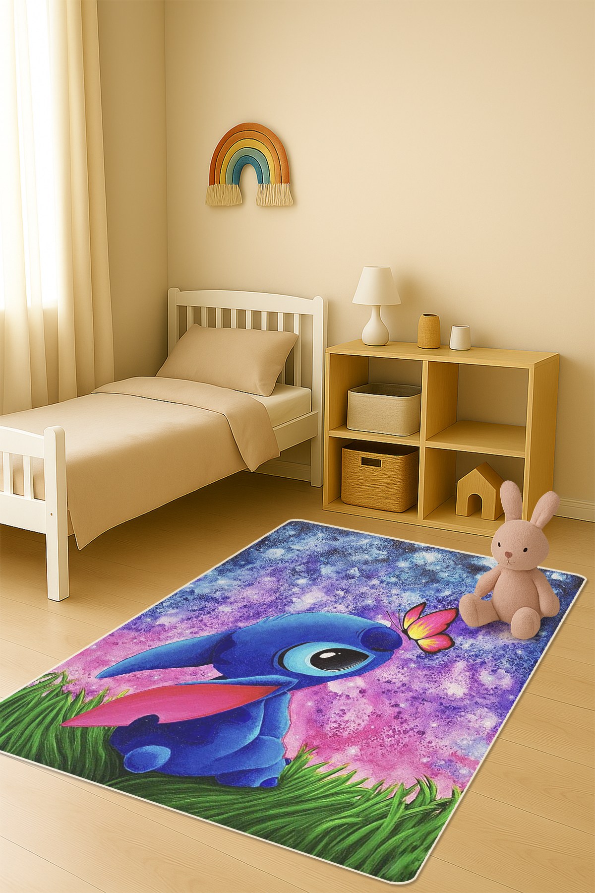Modern Dijital Baskı Kaymaz Taban Çocuk ve Genç Odası Halısı H0994