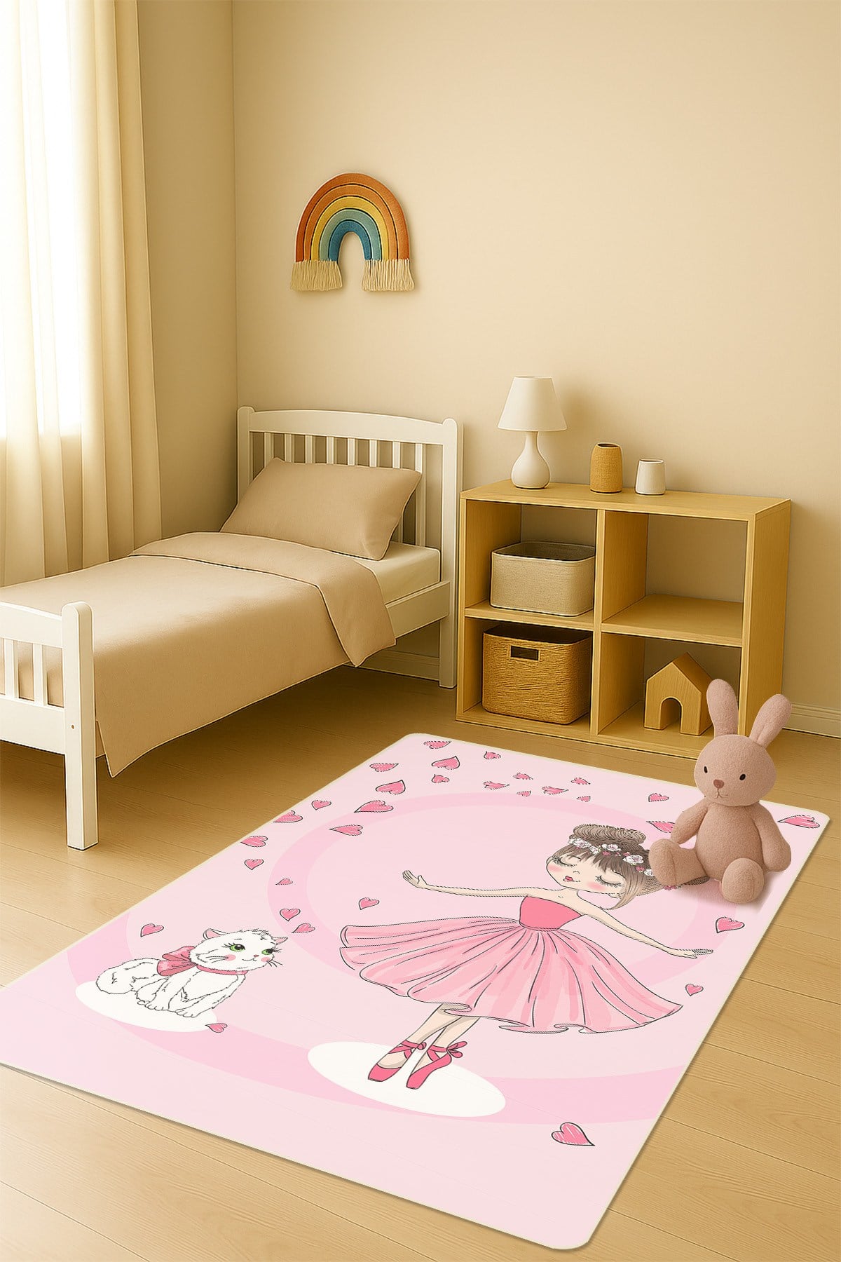 Modern Dijital Baskı Kaymaz Taban Çocuk ve Genç Odası Halısı H0607