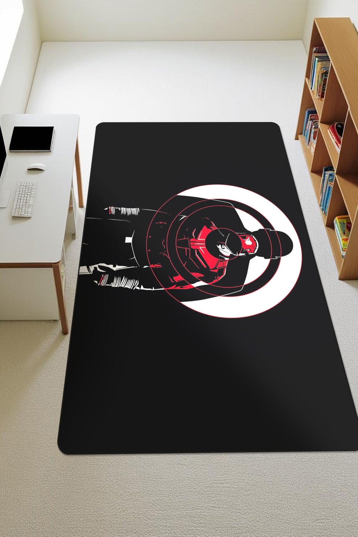 Modern Desenli Dijital Baskı Kaymaz Taban Çocuk ve Genç Odası Halısı H0744