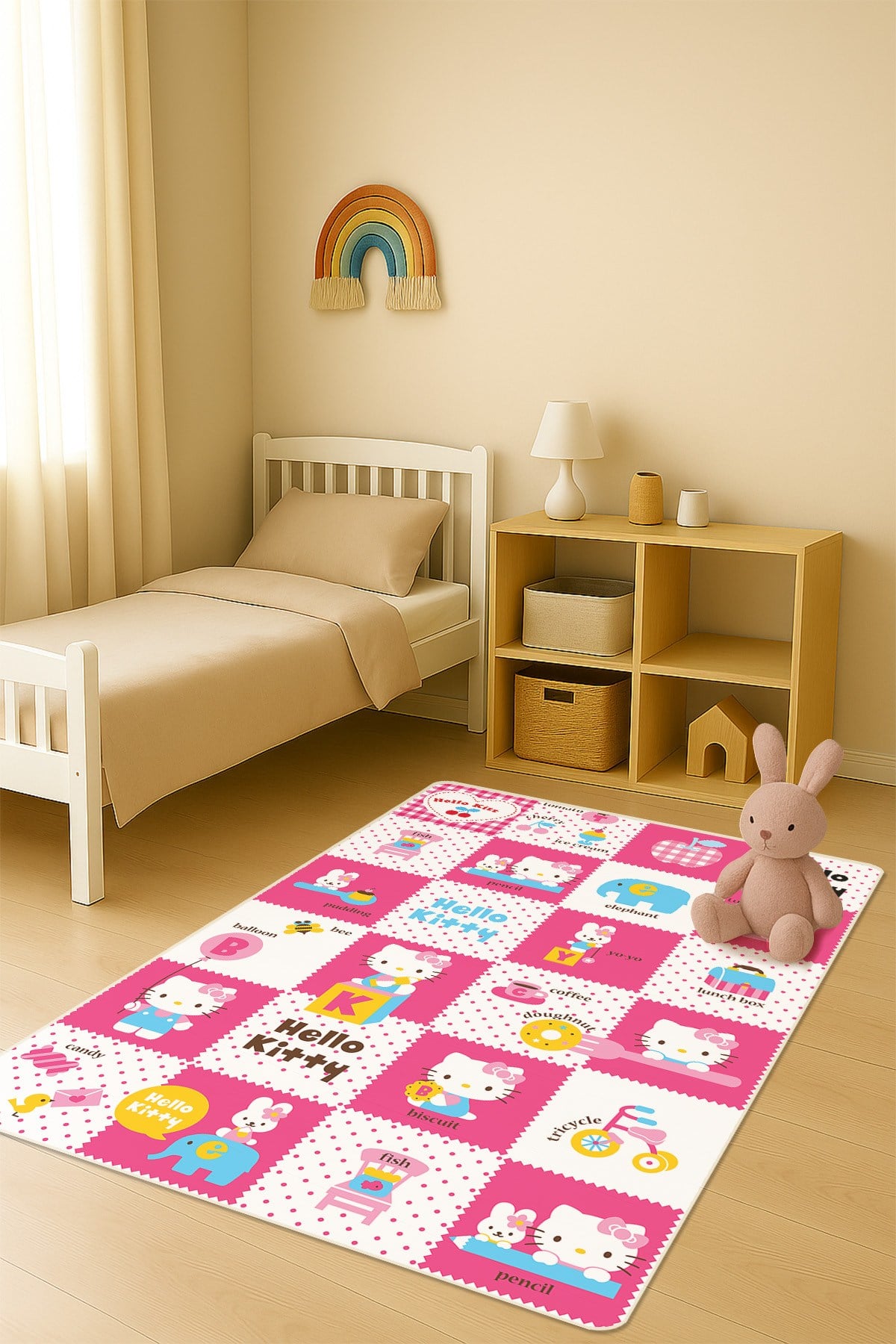 Modern Dijital Baskı Kaymaz Taban Çocuk ve Genç Odası Halısı H0602