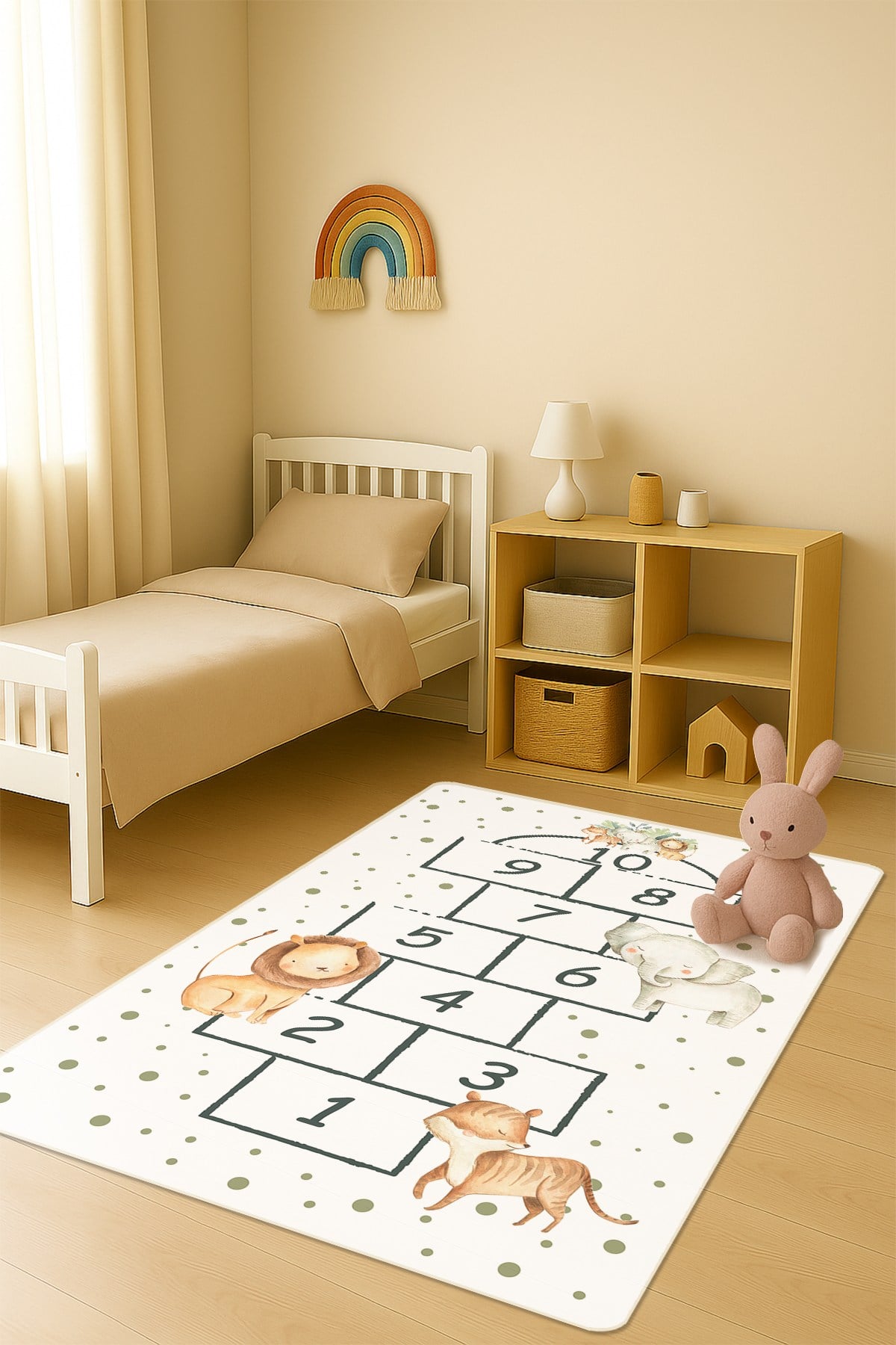 Modern Dijital Baskı Kaymaz Taban Çocuk ve Genç Odası Halısı H0697