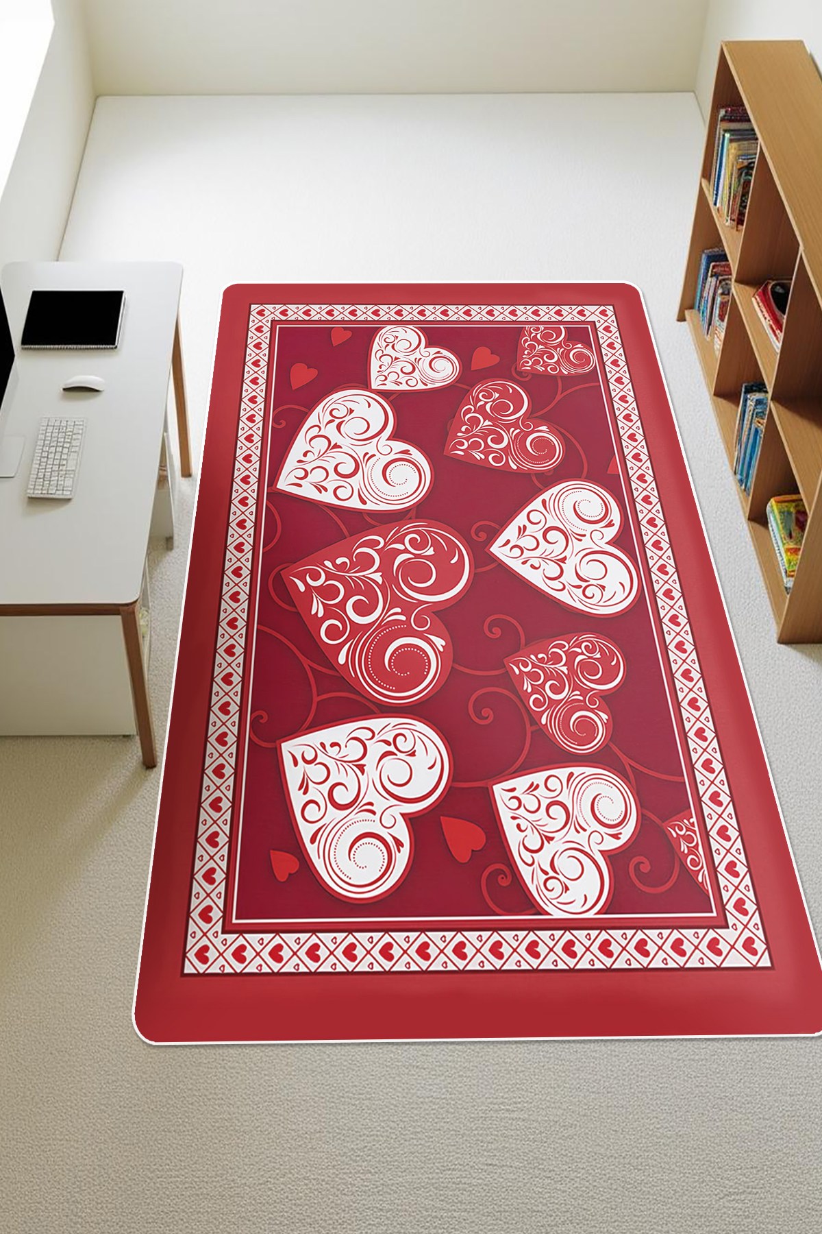 Modern Dijital Baskı Kaymaz Taban Çocuk ve Genç Odası Halısı H0253