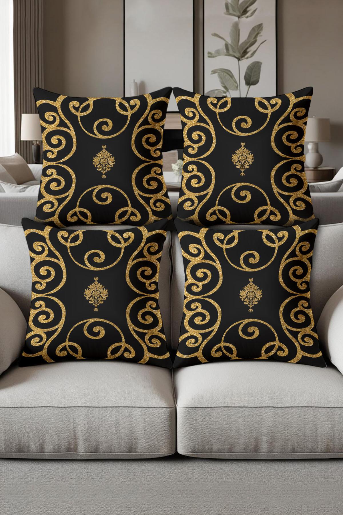 Dijital Baskılı Yumuşak Dokulu 4’lü Kırlent Kılıfı Takımı (43x43 cm) KRL0028