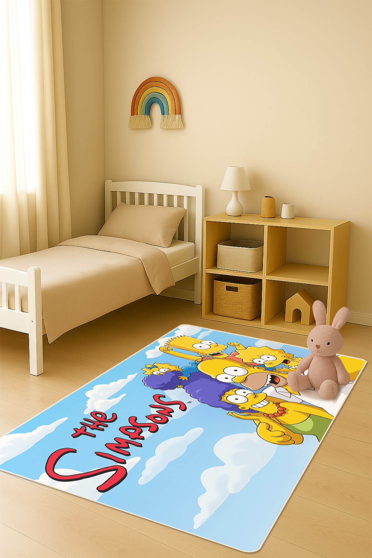 Modern Dijital Baskı Kaymaz Taban Çocuk ve Genç Odası Halısı H0545