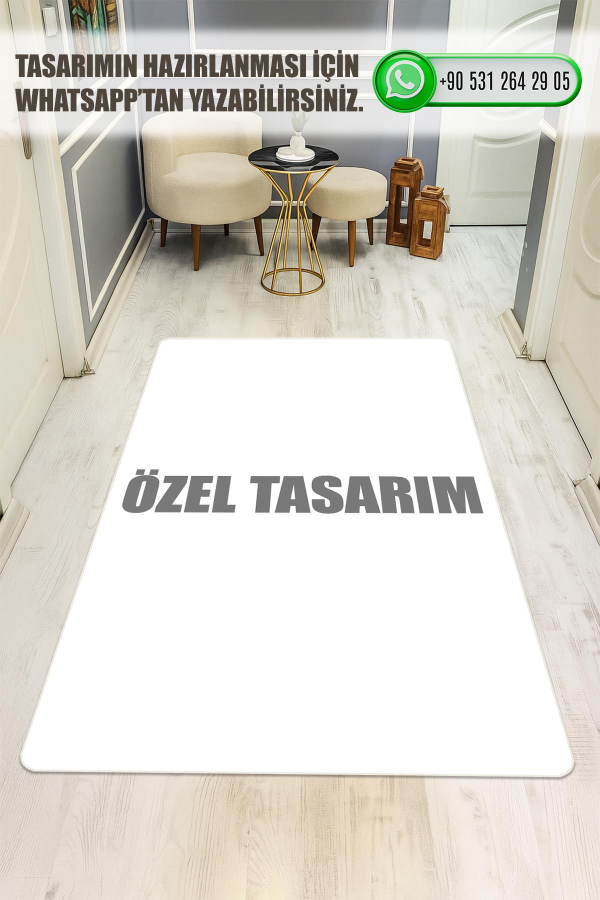 Dijital Baskı Kaymaz Taban Halı