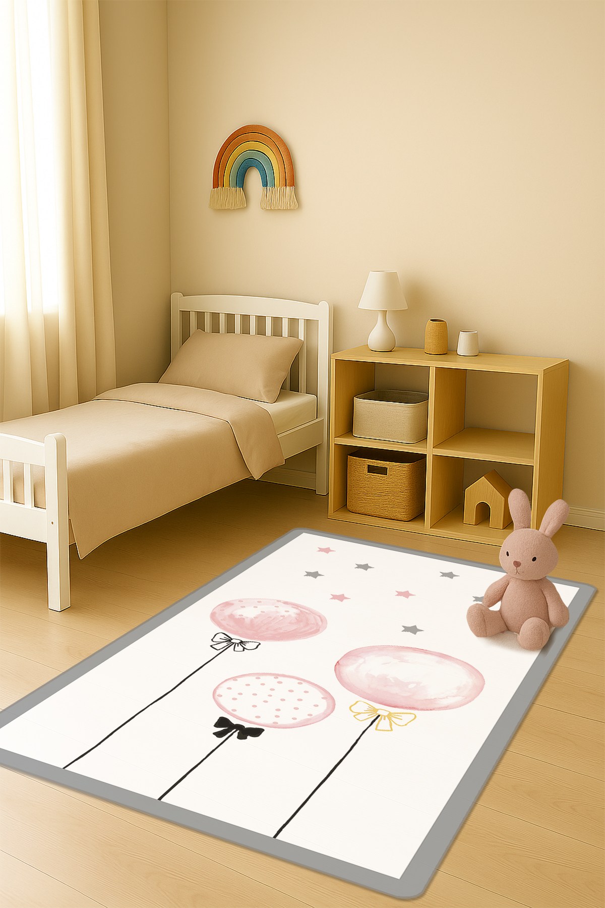 Modern Dijital Baskı Kaymaz Taban Çocuk ve Genç Odası Halısı H0631