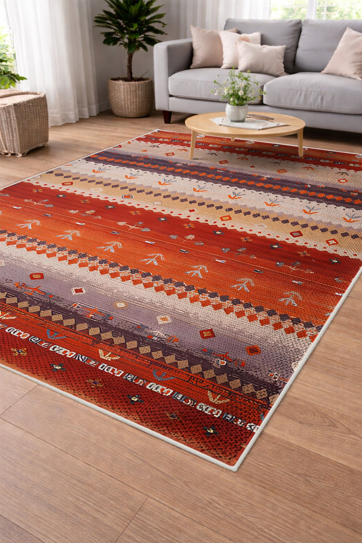 Modern Sisal Serisi Dijital Baskı Sisal Dokuma Halı SLH043