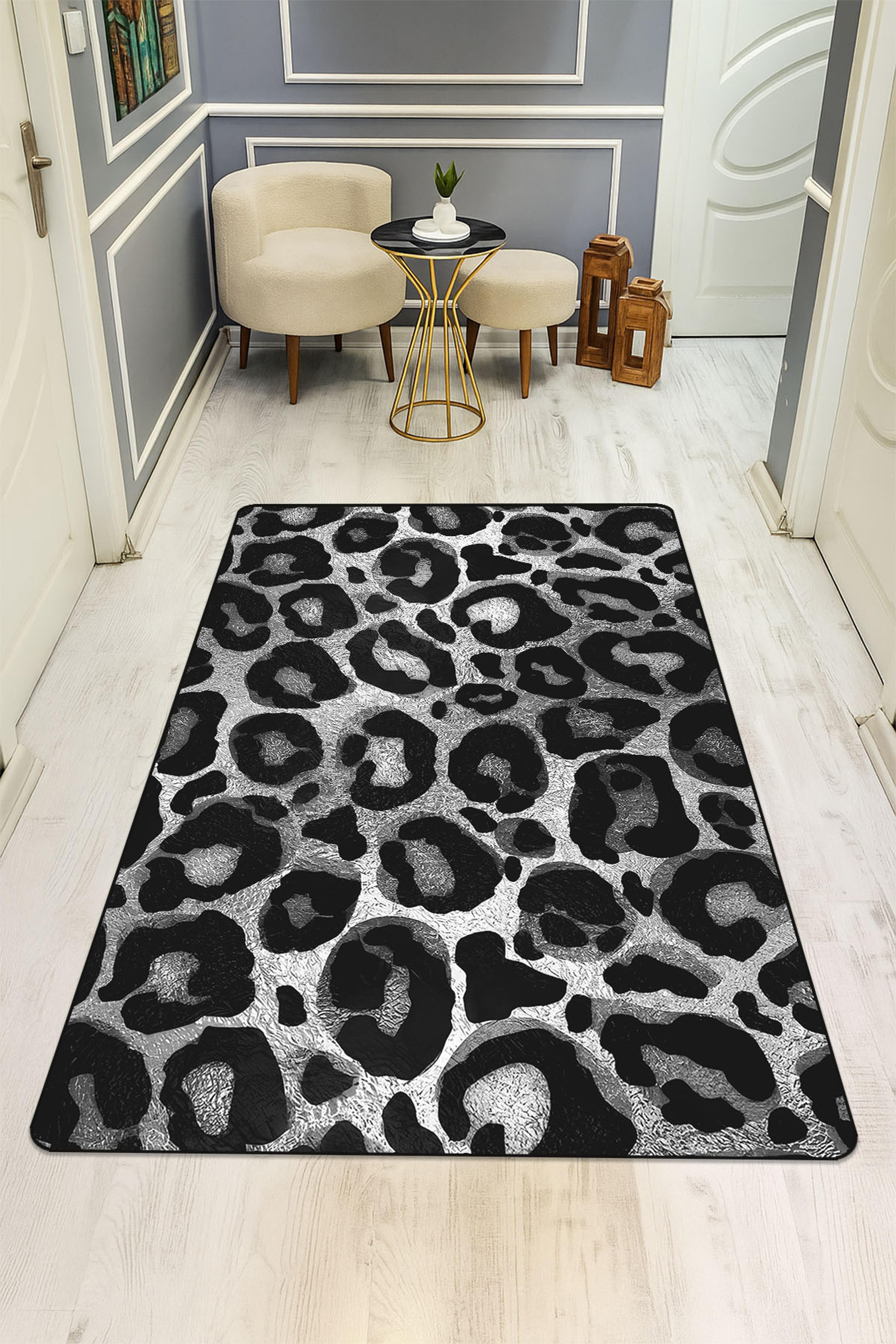 Modern Desenli Dijital Baskı Kaymaz Taban Halı H1084