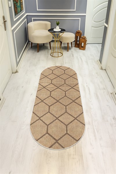 Modern Dijital Baskı Kaymaz Taban Halı H1141
