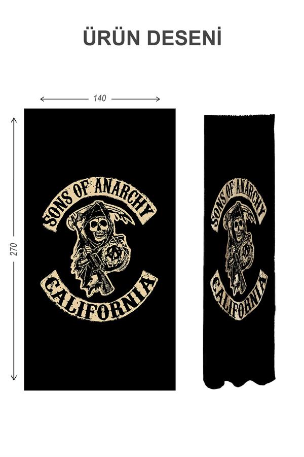 Blackout Karartma Yüksek Kalite Modern Desenli 2 Kanat Fon Perde 140 x 270 Nes Serisi Nes24