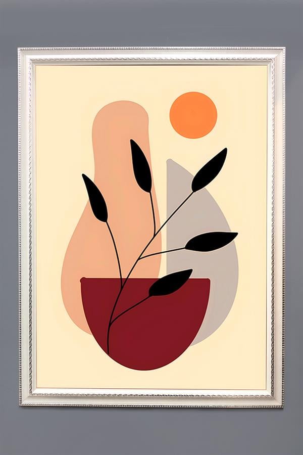 Bohem Desenli Çerçeveli Duvar Tablosu 50x70cm BOHEM04
