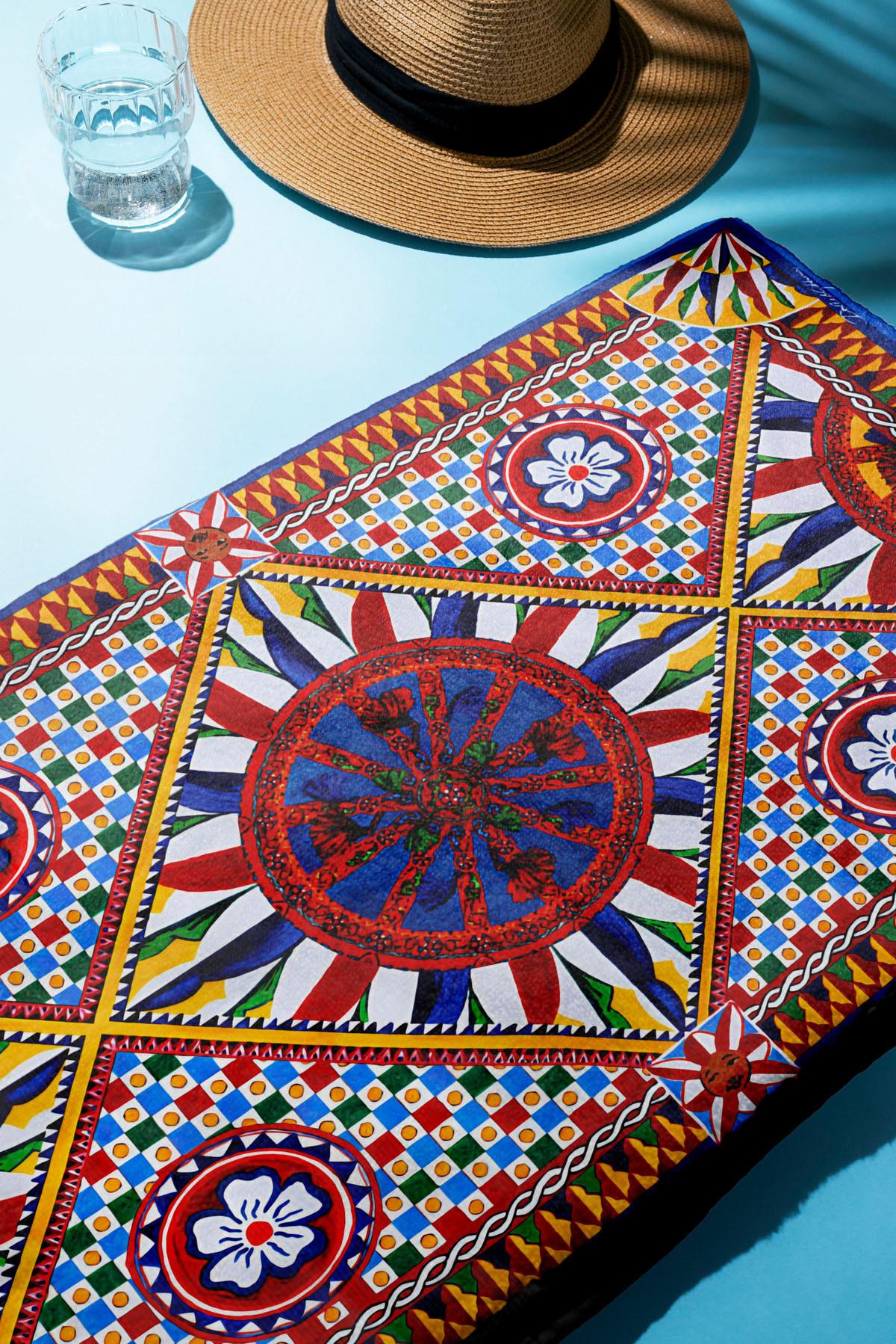 Dijital Baskı Plaj Deniz Havlusu Modern Desenli Peştamal (80X160 cm) HVL0067