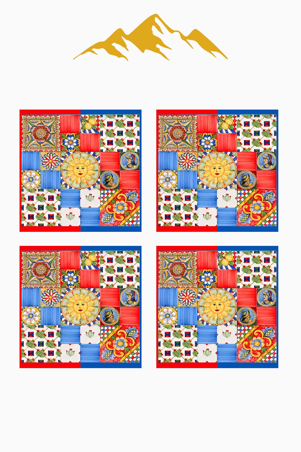 Dijital Baskılı Yumuşak Dokulu 4’lü Kırlent Kılıfı Takımı (43x43 cm) KRL0064
