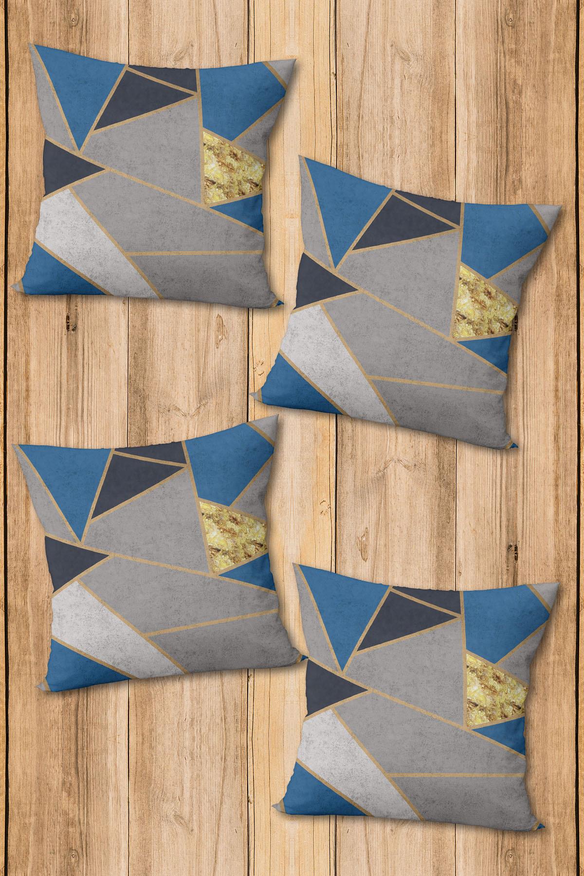 Dijital Baskılı Yumuşak Dokulu 4’lü Kırlent Kılıfı Takımı (43x43 cm) KRL0020